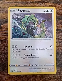 SWIRL! Rayquaza SWSH029 Cosmos Holo Black Star Promo Pokemon TCG RARE NM - Image 2