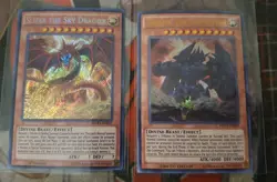 Obelisk the Tormentor & Slifer the Sky Dragon Movie Egyptian Gods UR SR YUGIOH - Image 1