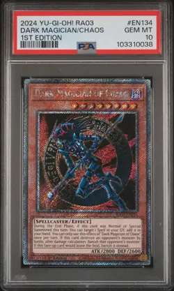 2024 YU-GI-OH! RA03-QUARTER CENTURY BONANZA #EN134 DARK MAGICIAN OF CHAOS PSA 10 - Image 1