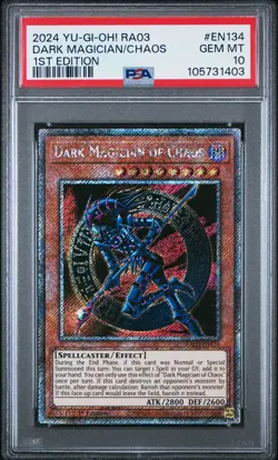 2024 YU-GI-OH! RA03-QUARTER CENTURY BONANZA #EN134 DARK MAGICIAN OF CHAOS PSA 10 - Image 1