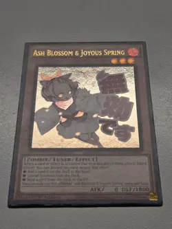 Ash Blossom & Joyous Spring RA05-EN091 Ultra Rare Stamped Yugioh Alt Art Mint - Image 2