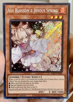 Yugioh Ash Blossom Joyous Spring RA01-EN008 Secret Rare 1st Ed NM w/Tracking - Image 1