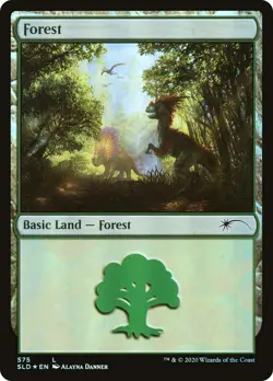 Forest (Secret Lair 575) FOIL Promo NM Land Basic Land MAGIC MTG CARD ABUGames - Image 1