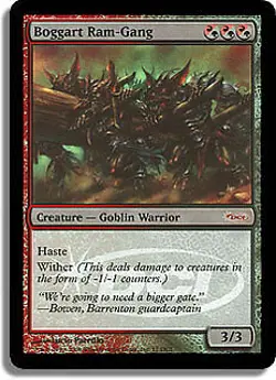 Boggart Ram-Gang (WPN) FOIL Promo HEAVILY PLD Creature Special MTG CARD ABUGames - Image 1
