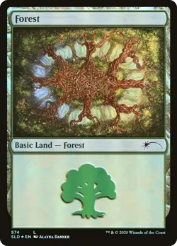 Forest (Secret Lair 574) FOIL Promo NM Land Basic Land MAGIC MTG CARD ABUGames - Image 1