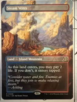 Steam Vents (Borderless) Lorwyn Eclipsed Regular MTG 0348 - Image 1
