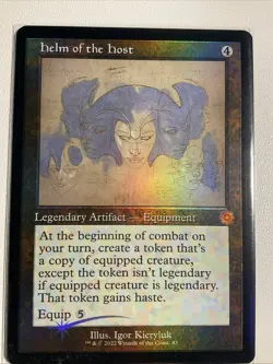 Helm of the Host MTG The Brother's War Mythic Foil Schematic Retro Frame NM/M - Image 1