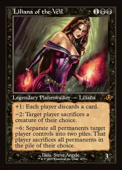 1x Liliana of the Veil -- Retro Frame NM-Mint, English Innistrad Remastered MTG - Image 1