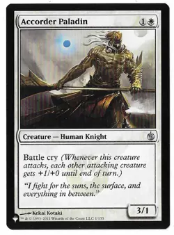 MTG Accorder Paladin The List Mystery Booster 2 (MB2) Uncommon Magic #1 Unplayed - Image 1