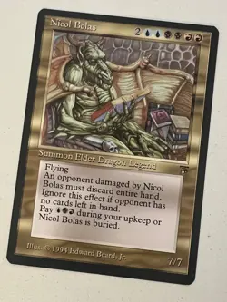 Magic the Gathering MTG Legends Nicol Bolas NM (Beta Bob) - Image 1