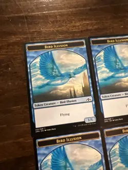9x Bird Illusion Creature Tokens Blue MTG Magic The Gathering Mixed Card Lot - Image 2
