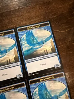 9x Bird Illusion Creature Tokens Blue MTG Magic The Gathering Mixed Card Lot - Image 4