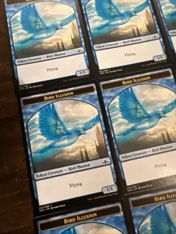 9x Bird Illusion Creature Tokens Blue MTG Magic The Gathering Mixed Card Lot - Image 5
