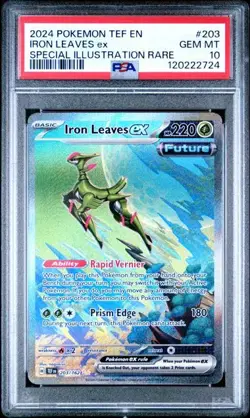 Pokemon Iron Leaves ex 203/162 Special Illustration Rare PSA 10 - Image 1