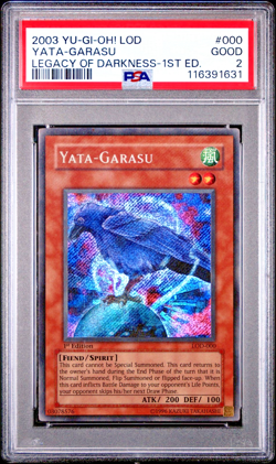 PSA 2 1ST EDITION Yata-Garuso LOD-000 Secret Rare 2003 Yugioh - Image 1
