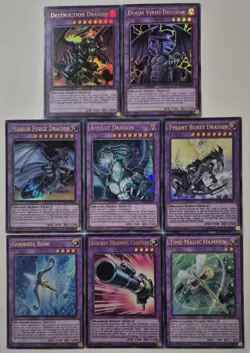 YuGiOh 8 Card Legendary Dragon Set Ultra Rare 1st Edition - Image 1