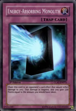 Energy-Absorbing Monolith - Super Rare 1st Edition GLAS-EN075 - LP - YuGiOh - Image 1