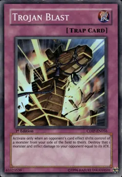Trojan Blast - Super Rare 1st Edition CDIP-EN056 - MP - YuGiOh - Image 1
