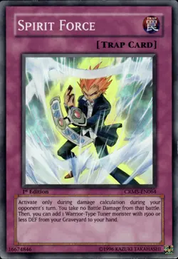Spirit Force - Super Rare 1st Edition CRMS-EN064 - MP - YuGiOh - Image 1
