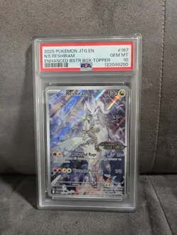 Pokemon N's Reshiram Stamped Illustration Rare Promo Card 167/159 PSA10 - Image 1
