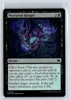 FOIL Nocturnal Hunger Bloomburrow - MTG Magic the Gathering Card - Image 1