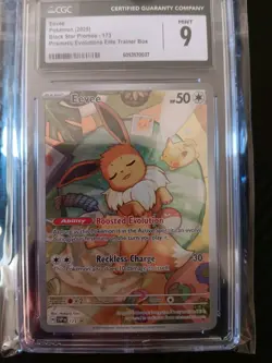 Pokemon Eevee 173 SV Scarlet & Violet Holo Black Star Promo Card CGC 9 MINT - Image 1