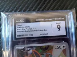 Pokemon Eevee 173 SV Scarlet & Violet Holo Black Star Promo Card CGC 9 MINT - Image 3