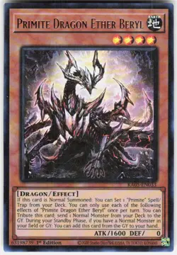 Primite Dragon Ether Beryl Ultra Rare RA05-EN033 Yugioh - Image 1