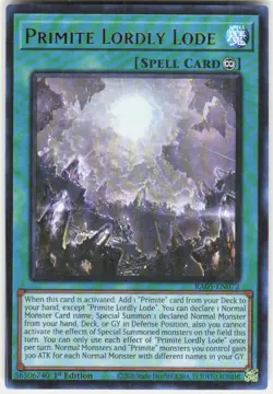 Primite Lordly Lode Ultra Rare RA05-EN072 Yugioh - Image 1