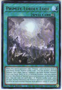 Primite Lordly Lode Ultra Rare RA05-EN072 Yugioh - Image 1