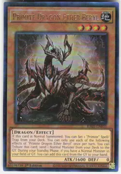Primite Dragon Ether Beryl Collector's Rare RA05-EN033 Yugioh - Image 1