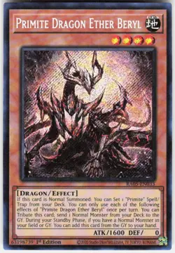 Primite Dragon Ether Beryl Secret Rare RA05-EN033 Yugioh - Image 1