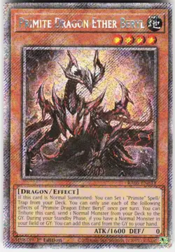 Primite Dragon Ether Beryl Platnium Secret Rare RA05-EN033 Yugioh - Image 1