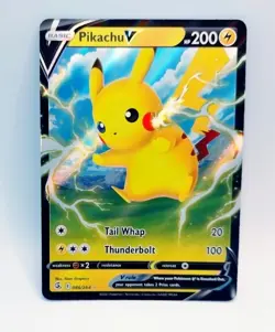 Pikachu V 086/264 Holo Ultra Rare Fusion Strike Pokemon Card NM Fresh Pull - Image 1