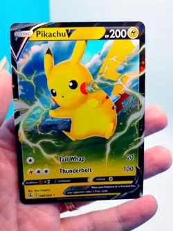 Pikachu V 086/264 Holo Ultra Rare Fusion Strike Pokemon Card NM Fresh Pull - Image 5