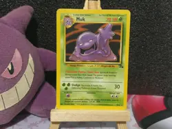 Muk NON HOLO! Rare 1999 WOTC Pokemon Card 28/62 Fossil Set MP - Image 1