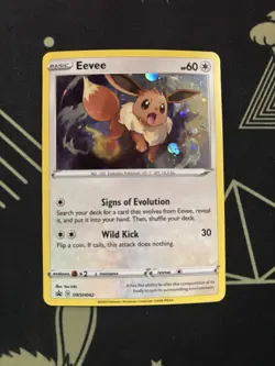 Eevee Promo SWSH: Sword & Shield Promo Cards SWSH042 Colorless Holo Pokemon Card - Image 1