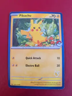 Pokemon Card Pikachu My First Battle Pikachu Stamp Near Mint Unique! Blue - Image 5
