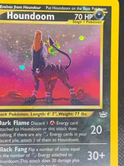 Houndoom 8/64 Holo SWIRL - Neo Revelation Pokemon Card - DMG - Image 2