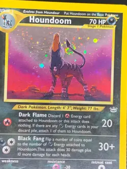 Houndoom 8/64 Holo SWIRL - Neo Revelation Pokemon Card - DMG - Image 4