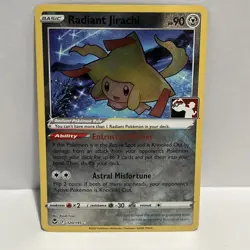 Pokemon TCG Radiant Jirachi Silver Tempest Prize Pack Promo Card - Image 1