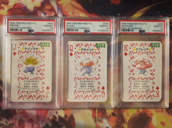 SEQUENTIAL 1996 Pokemon Red Oddish, Gloom + Vileplume Playing Cards All PSA 10🍃 - Image 1
