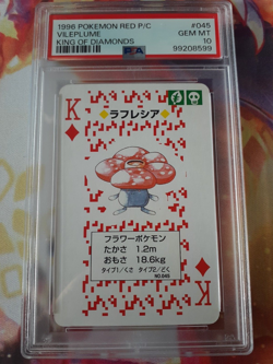 SEQUENTIAL 1996 Pokemon Red Oddish, Gloom + Vileplume Playing Cards All PSA 10🍃 - Image 2