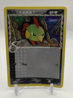 POKEMON - NATU (55/101) DRAGON FRONTIERS STAMPED HOLO CARD 🔥 - Image 1