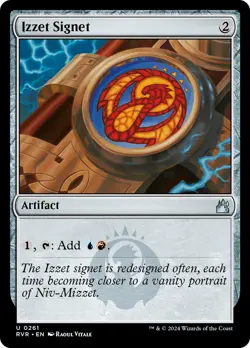 Izzet Signet FOIL Ravnica Remastered NM Artifact Uncommon MAGIC CARD ABUGames - Image 1