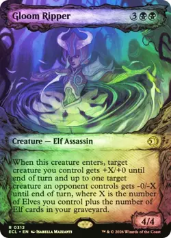 Gloom Ripper Foil Showcase Lorwyn Eclipsed NM MTG - Image 1