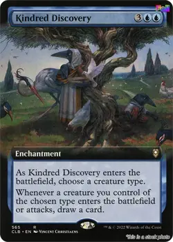 MTG Foil Kindred Discovery (Extended Art) 565 Commander Legends: Battle for B... - Image 1