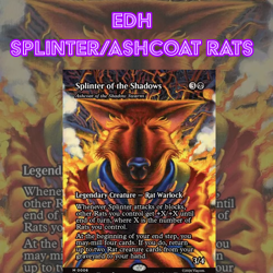 EDH - Splinter/Ashcoat Rat Tribal, MTG Commander Deck, Bracket 2 - Image 1