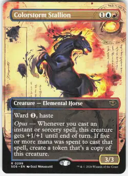 Colorstorm Stallion Borderless 299 Secrets of Strixhaven Magic the Gathering - Image 1