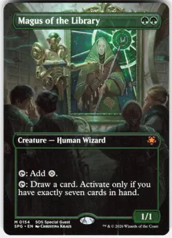 Magus of the Library Borderless 154 Special Guests Magic the Gathering - Image 1
